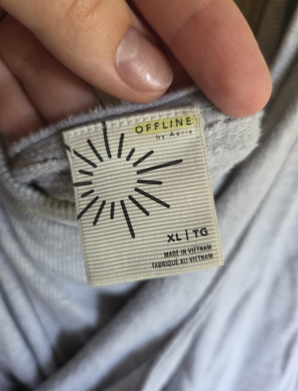 Aerie OFFLINE OTT Gray Layered Sweatshirt - Picture 6 of 8